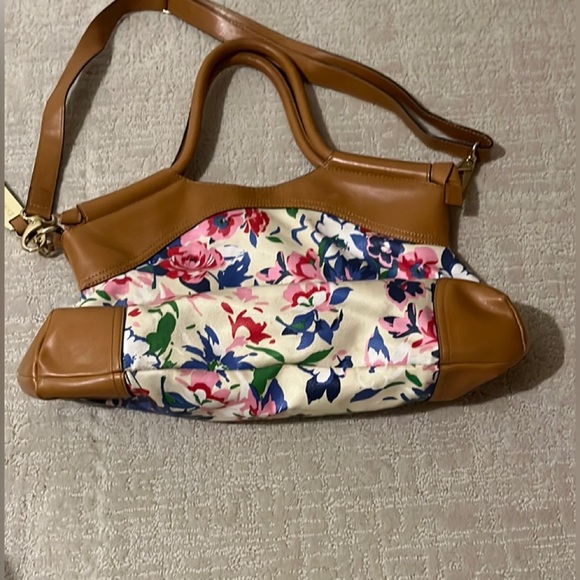 Emma & Sophia floral Canvas Handbag with Shoulder Strap - Picture 3 of 5